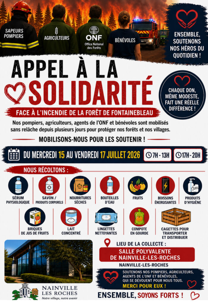 APPEL À LA SOLIDARITÉ